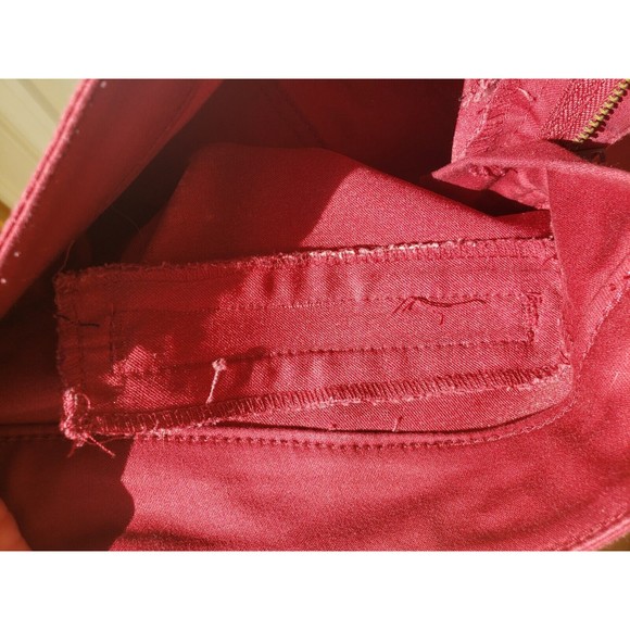 Tinsel Town Denim Couture Pants Teens Sz 5 Red Berry Jeans Skinny Tapered Cotton - Picture 12 of 14